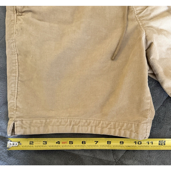 Abercrombie & Fitch Heavy Corduroy Pull-on 90s Shorts Men's Medium Beige Stretch - Picture 4 of 10